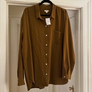 JJill Brown Blouse XL TALL